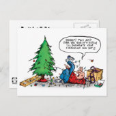 Weihnachtsbaum Fight Holiday Postkarte (Vorne/Hinten)
