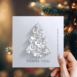 Weihnachtsbaum Firmenfeiertag Dankeskarte