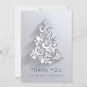 Weihnachtsbaum Firmenfeiertag Dankeskarte (Vorderseite)