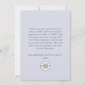 Weihnachtsbaum Firmenfeiertag Dankeskarte (Rückseite)