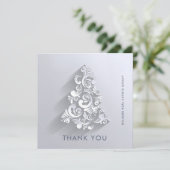 Weihnachtsbaum Firmenfeiertag Dankeskarte (Stehend Vorderseite)