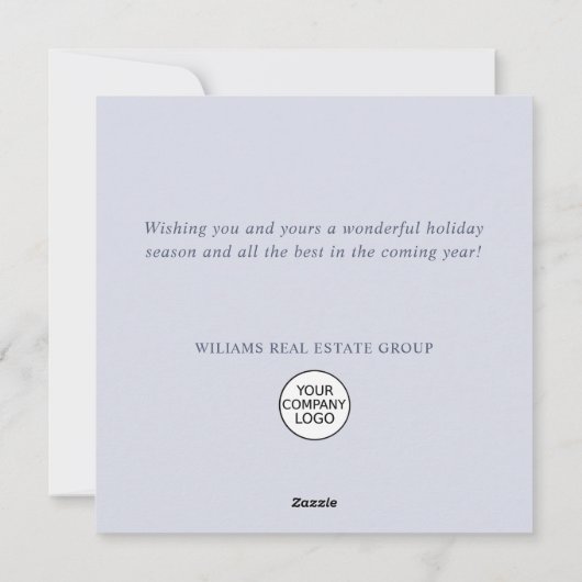 Weihnachtsbaum Firmengrüße Feiertagskarte (Rückseite)