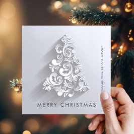 Weihnachtsbaum Firmengrüße Feiertagskarte