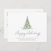 Weihnachtsbaum-Firmenlogo Firmenfeiertag Postkarte (Vorne/Hinten)