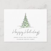 Weihnachtsbaum-Firmenlogo Firmenfeiertag Postkarte (Vorderseite)