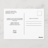 Weihnachtsbaum Firmenlogo von Ribbon Postkarte (Rückseite)