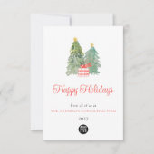 Weihnachtsbaum-Firmenlogo Weihnachtskarte Einladung (Vorderseite)