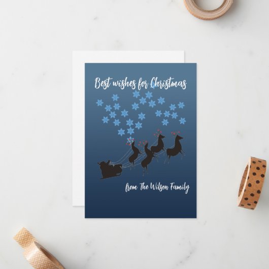 Weihnachtsbaum-Flachstiftkarte Mitteilungskarte (Vorderseite/Rückseite Beispiel)