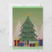 Weihnachtsbaum Flat Feiertagskarte (Rückseite)
