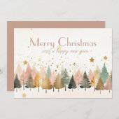 Weihnachtsbaum-Flat-Weihnachtskarte Feiertagskarte (Vorne/Hinten)