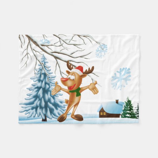 Weihnachtsbaum Fleece Blanket 30x40 (Vorderseite (Horizontal))