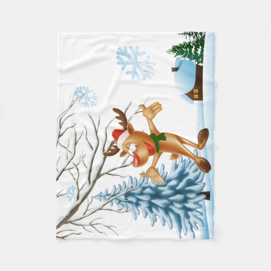 Weihnachtsbaum Fleece Blanket 30x40 (Vorderseite)