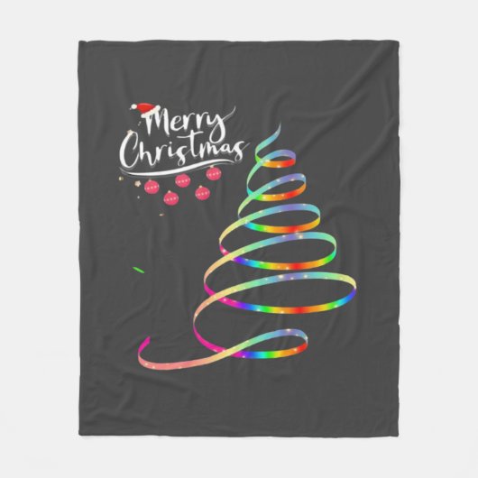 Weihnachtsbaum Fleecedecke (Vorderseite)