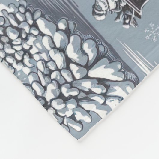 Weihnachtsbaum Fleecedecke (Ecke)