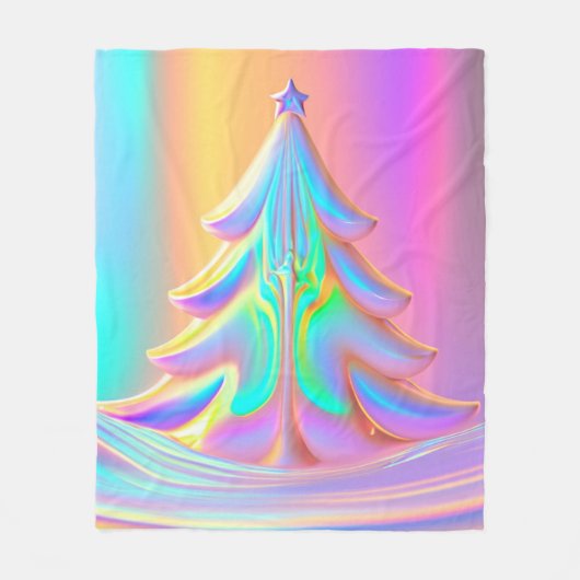 Weihnachtsbaum Fleecedecke (Vorderseite)