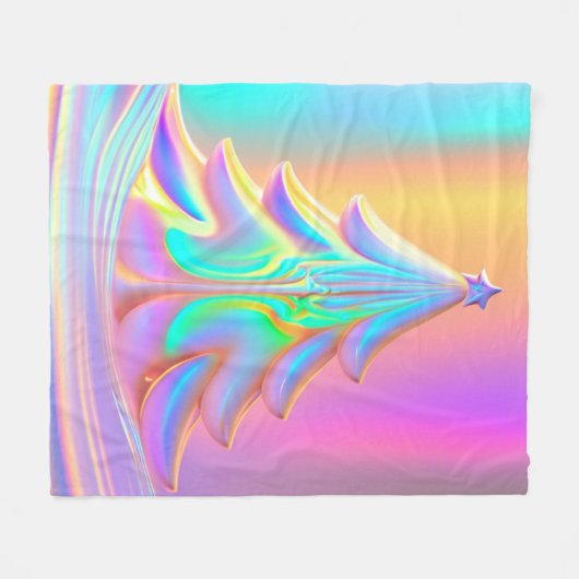 Weihnachtsbaum Fleecedecke (Vorderseite (Horizontal))