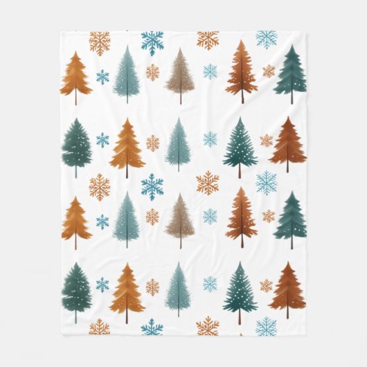 Weihnachtsbaum Fleecedecke (Vorderseite)