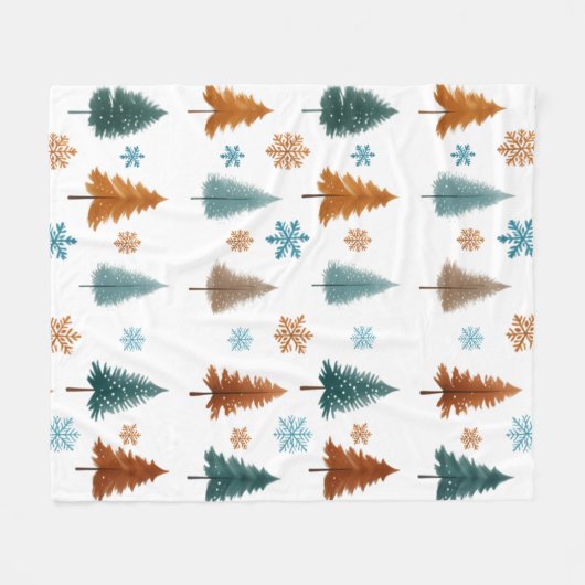 Weihnachtsbaum Fleecedecke (Vorderseite (Horizontal))