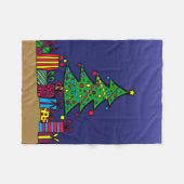 Weihnachtsbaum Fleecedecke (Vorderseite (Horizontal))