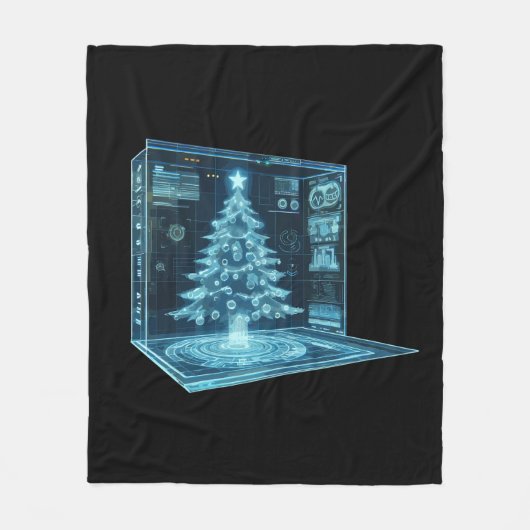 Weihnachtsbaum Fleecedecke (Vorderseite)