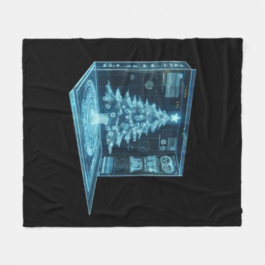 Weihnachtsbaum Fleecedecke (Vorderseite (Horizontal))