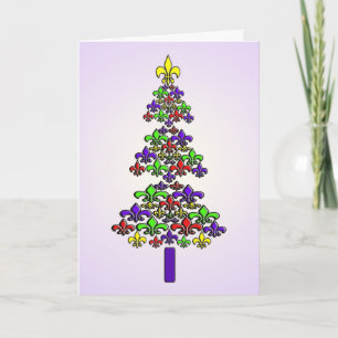 Weihnachtsbaum Fleur de Lys Feiertagskarte