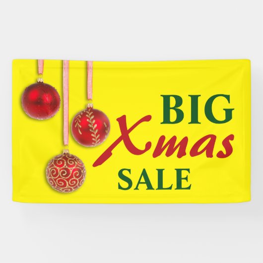 Weihnachtsbaum-Flitter rot + Ihre Ideen Banner (Horizontal)
