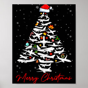 Weihnachtsbaum Flugzeuge Viel Weihnachten Männer  Poster
