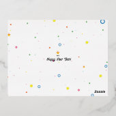 Weihnachtsbaum Foil Gold Postkarte (Rückseite)