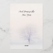 Weihnachtsbaum Folien Feiertagskarte (Rückseite)