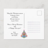 🎄 Weihnachtsbaum - Folklore [schwarz] Feiertag Feiertagspostkarte (Rückseite)