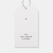 Weihnachtsbaum Form Foto Name Geschenkanhänger (Rückseite)