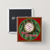 Weihnachtsbaum-Foto Button (Vorne & Hinten)