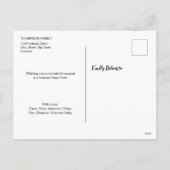 Weihnachtsbaum-Foto Collage Gold Star Feiertagspostkarte (Rückseite)