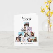 Weihnachtsbaum-Foto Collage Holiday Karte (Gelbe Blume)