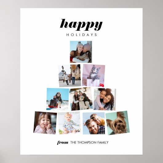 Weihnachtsbaum-Foto Collage Holiday Poster (Vorne)