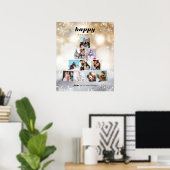 Weihnachtsbaum-Foto Collage Holiday Poster (Heimbüro)