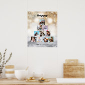 Weihnachtsbaum-Foto Collage Holiday Poster (Küche)