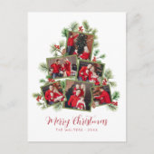 Weihnachtsbaum Foto Collage Holiday Postkarte (Vorderseite)