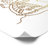 Weihnachtsbaum Foto Collage Imitate Gold Foil Styl Poster (Ecke)