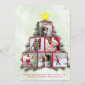 Weihnachtsbaum Foto Collage Niedlich festlich Feiertagskarte (Vorne/Hinten)