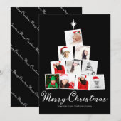 Weihnachtsbaum Foto Collage Personalisiert Feiertagskarte (Vorne/Hinten)