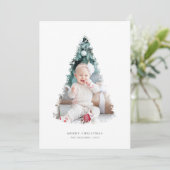 Weihnachtsbaum Foto Collage Urlaubskarte Feiertagskarte (Stehend Vorderseite)