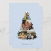 Weihnachtsbaum Foto Collage Urlaubskarte Feiertagskarte (Vorne/Hinten)