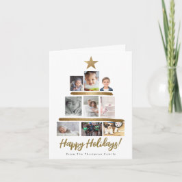 Weihnachtsbaum-Foto Collage Year Review Feiertagskarte