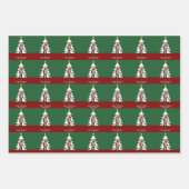 Weihnachtsbaum Foto Cutout Modernes Grün Niedlich Geschenkpapier Set (Vorderseite 3)