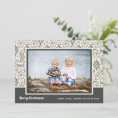 Weihnachtsbaum-Foto Feiertagskarte (Stehend Vorderseite)