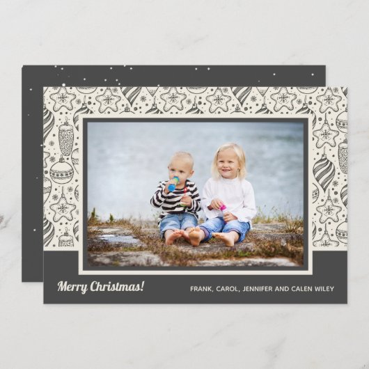 Weihnachtsbaum-Foto Feiertagskarte (Vorne/Hinten)