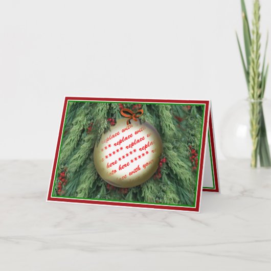 Weihnachtsbaum-Foto Feiertagskarte (Vorderseite)