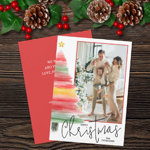 Weihnachtsbaum-Foto Feiertagskarte